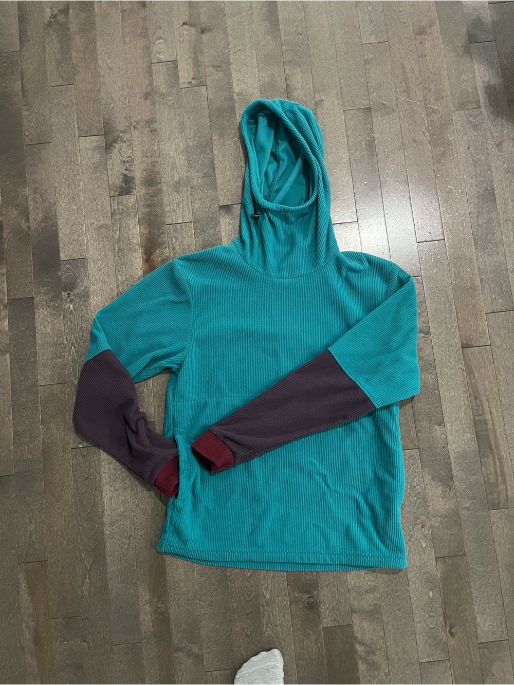 SAMBOB Teal Microgrid Fleece Hoodie